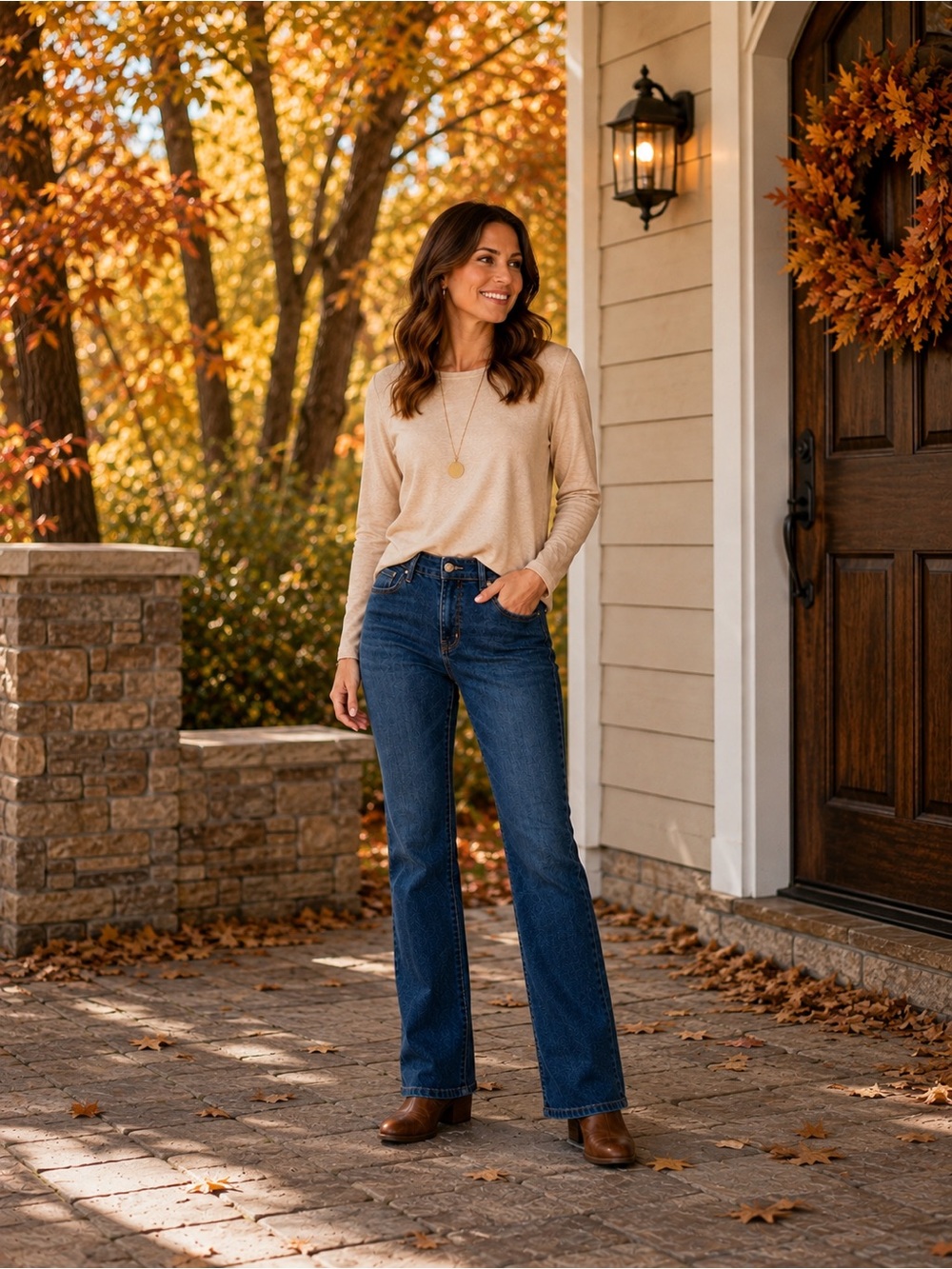 Wonderly Mid-Rise Straight Leg Jeans-Size 10